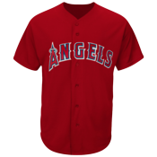 Angels Official MLB Full Button Youth Jersey - MAHD684Y